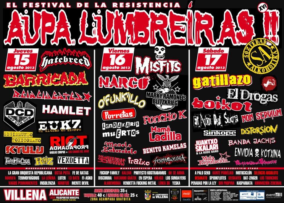 Festival Aupa Lumbreiras - Villena (Alicante) @ Festival Aupa Lumbreiras | Villena | Comunidad Valenciana | España